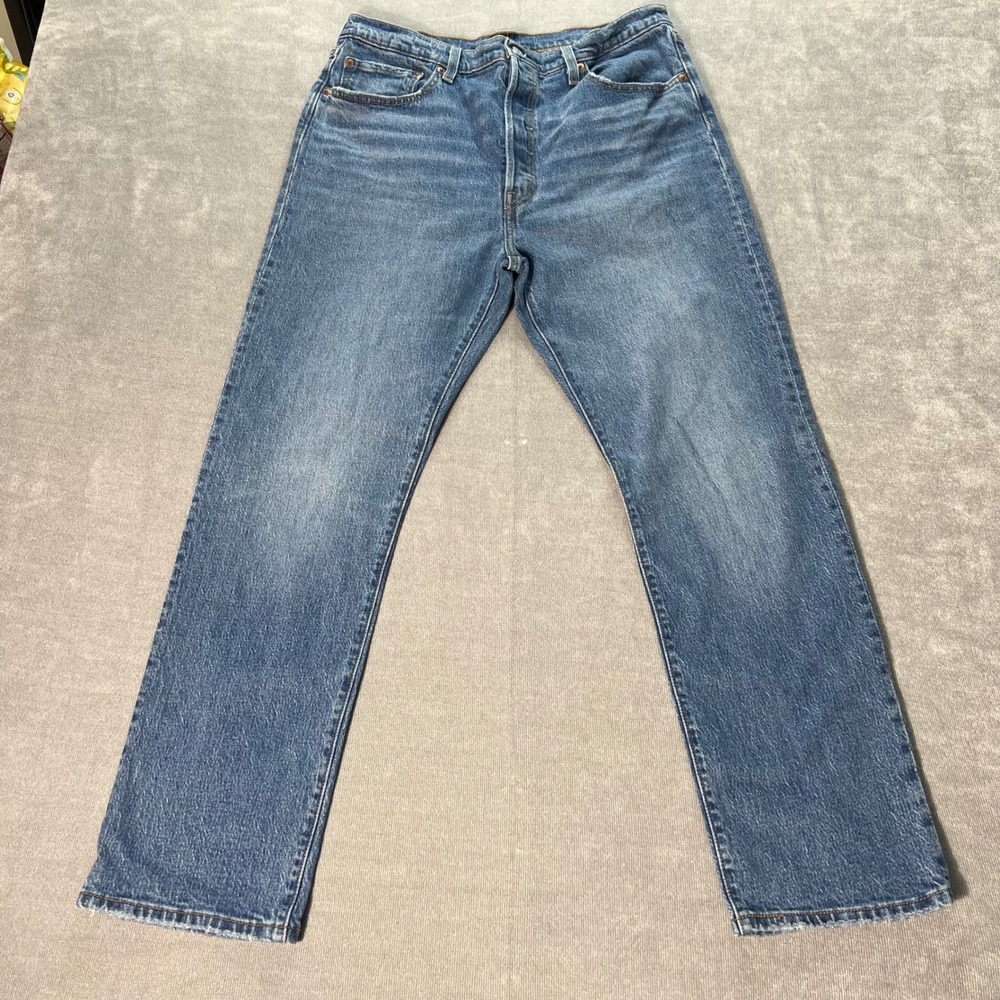 Levis 501 Original Fit Mens Blue Straight Leg Denim Jeans W33 L30 00501-0193